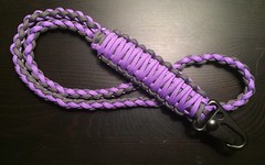ONE (1) Paracord Lanyard FOB 550 Cord USA Custom Colors! TJPARACORD + HK HOOK