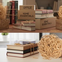 Rubber Bands Assorted Sizes 0.5lb Beige Elastic Bands for Office Home School Use