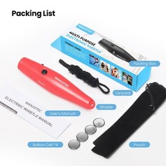Battery Operated Electronic Whistle with 3 Adjustable Loud Sounds and Lanyard