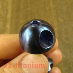 Titanium Blue Waterproof Capsule pill Bottle + Lanyard bead outdoor EDC XH704