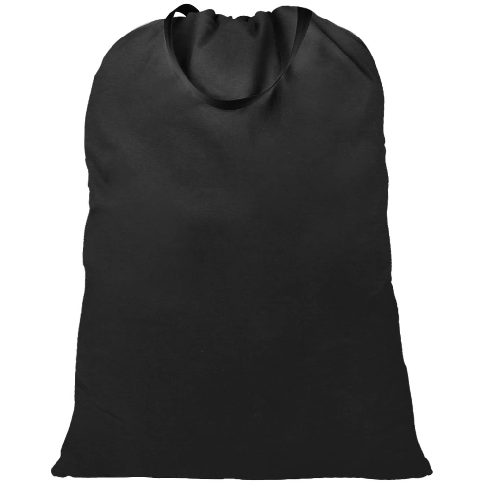 LOLOMLO Extra Large Canvas Laundry Bags with Handles & X-Large, Black