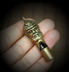 Dragon Elephant Whistles Pendant Emergency Survival Whistle Vintage Brass M1