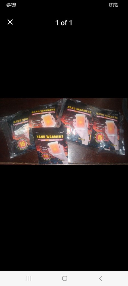 TCANG Disposable Hand Warmers 5 Pack, Air-Activated Heat Packets 15 Hours 158°F