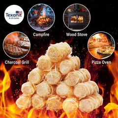Fire Starter(32Pcs), Natural Charcoal Starters, Firestarters for Indoor Fireplac