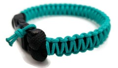Paracord Bracelet 550 Black/Teal Micro Cord U.S. Seller – Handmade