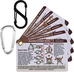 Wisdom4Sure Outdoor Waterproof Knot Tying Cards Includes 21 Rope Knots with Mini