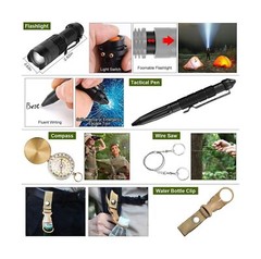 Survival Kit, 32 in 1 Professional Emergency Survival Gear Equipment Tools Fi…