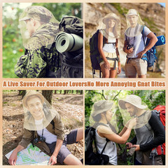4 Pack Mosquito Bug Net Mesh for Head Mosquito Net Face Fly Netting Hood from In