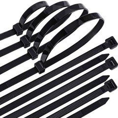 100 Black Zip Cable Ties UV Resistant Prepper Survival Camping Gear Tent 4″-36″