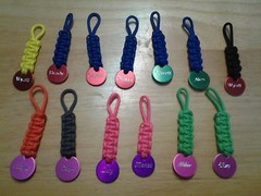 FREE ENGRAVING (PERSONALIZED) Paracord Zipper Pull / Book Bag / Keychain