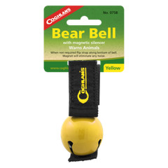Coghlan’s Bear Bell with magnetic silencer .. Yellow with black trim .. New