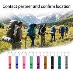 18Pcs Emergency Whistle, 9 Colors Aluminum Alloy Safety Whistle, Extra Loud