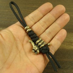 Brass knife Lanyard Bead Paracord beads crafted for EDC gear XLH025