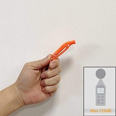 Emergency Safety Whistle with Lanyard, Loud Pea-Less Survival Orange-3 Pack