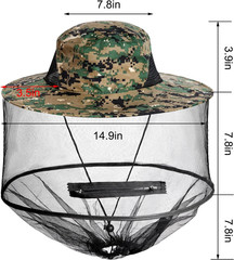 2 Pack Mosquito Head Net Hat Sun Hat Garden Bug Hat with Hidden Net Mesh for …