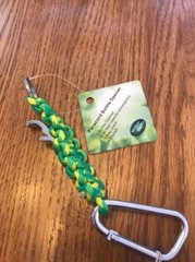 Paracord Bottle Opener Northern Lights Green & Yellow Ships N 24h