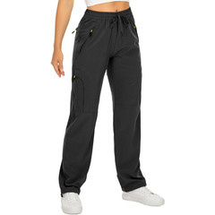 Womens Hiking Pants Sun Protection Quick Dry UPF 50 X-Small Tall, Black
