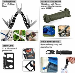 150Pcs Outdoor Emergency Gear Survival Kit Camping Hiking Tactical Backpack US