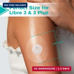 Libre 3 Sensor Covers Waterproof 100Pack Adhesive Patches for Libre 3 Plus,Clear