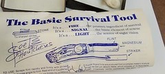 Skeets Houtches Magnesium Fire Starter Flint Steel Striker Basic Survival Tool