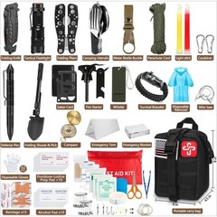 Emergency Survival Kit First Aid Bug out Military Prepper Kit 238 Piece Set