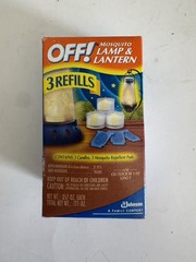 NEW Off! Backyard Mosquito Lamp REFILLS – 3 Repellent Diffuser 3 Candles