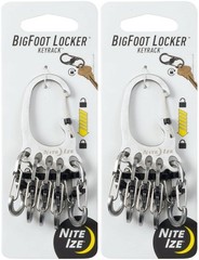 Nite Ize BigFoot Locker Stainless Steel KeyRack – Stainless (2-Pack)