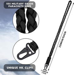 2 Set Heavy Duty Paracord Lanyard Necklace Whistles Strap Braided 550 Keychain L