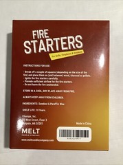 Melt Fire Starter Squares 160 Pack for Outdoor & Indoor Use