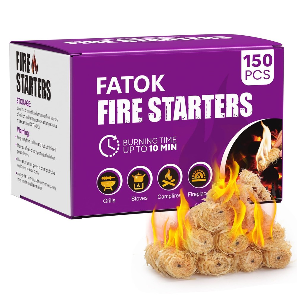 150pcs Fire Starter, Natural Tumbleweed Fire Starters for Campfires, Fireplace,