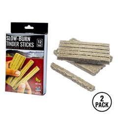 2 Pack ASR Outdoor Slow Burn Tinder Sticks Waterproof Firestarter Camping 12pk
