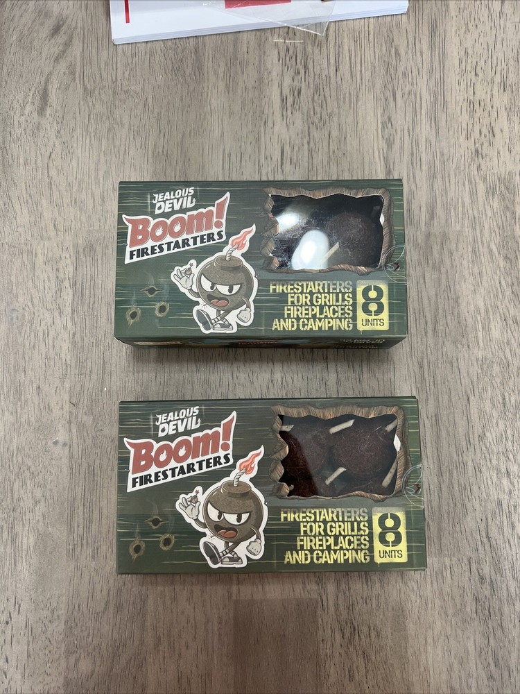 2 Pack JEALOUS DEVIL Organic Charcoal Firestarter 8 unites each