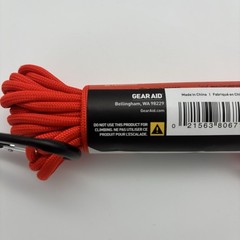 Gear Aid 550 Paracord 30 FT Orange Nylon Utility Rope w/ Carabiner Camping