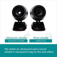 8Pcs Deer Whistles for Vehicles Wind Activated Black
