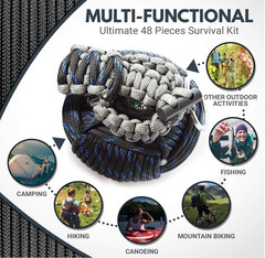 Holtzman’s Survival Kit Paracord Grenade – #1 Best 48-in-1 Emergency Kit & Tool