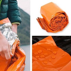(2 Pack) ASR Outdoor Mylar Aluminized Emergency First Aid Bivvy Sleeping Bag