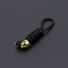 Skeleton Skull Pendant Keychain Rope Braided Keychain for Door Bag Ornaments