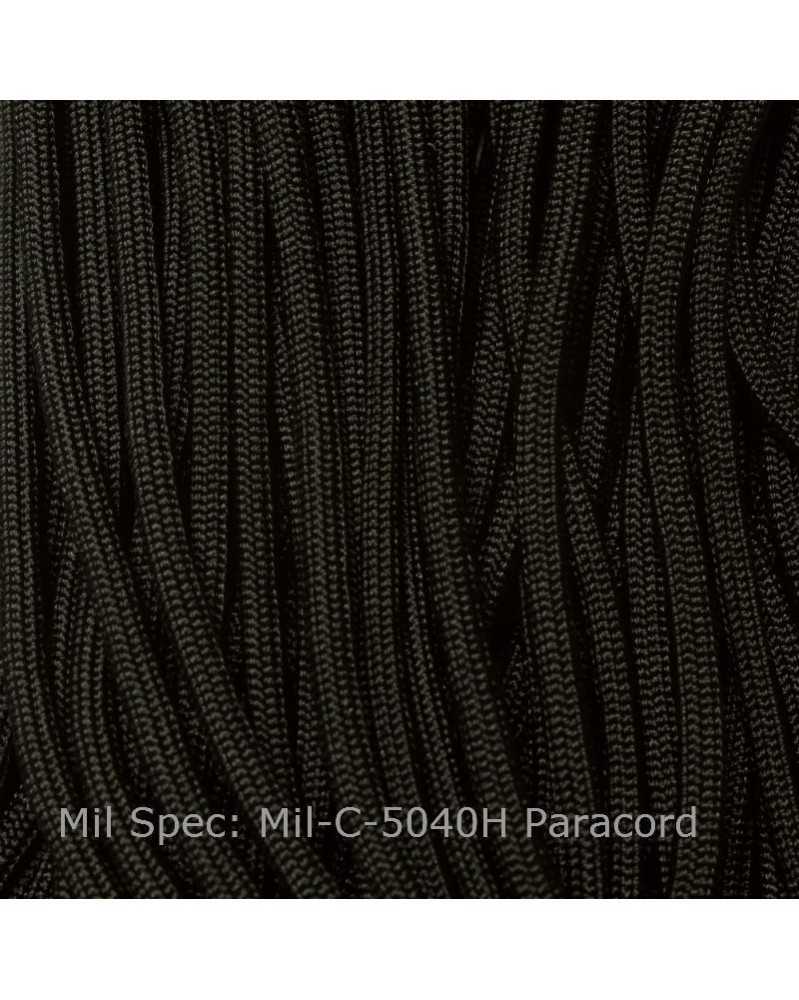 550 Paracord Black Mil Spec (Type III MIL-C-5040H) 10 FT USA MADE