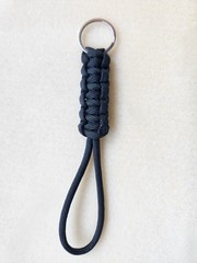550 Paracord Keychain ID Lanyard Knife Multitool Keys USA Black Colour