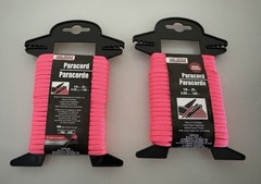 (2 PK) Tool Bench Hardware PARACORD PINK 1/8in x 25 ft
