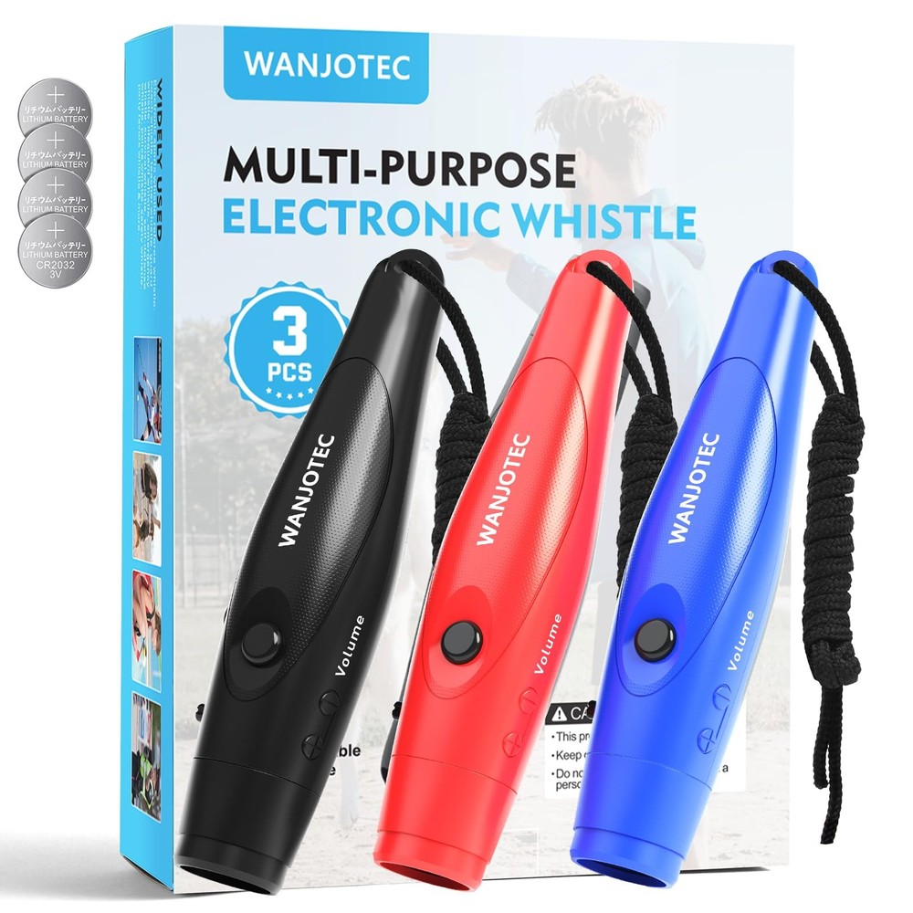 Electronic Whistle 3 Pack, 3 Adjustable Tones, Maximum Volume 130dB Handheld …