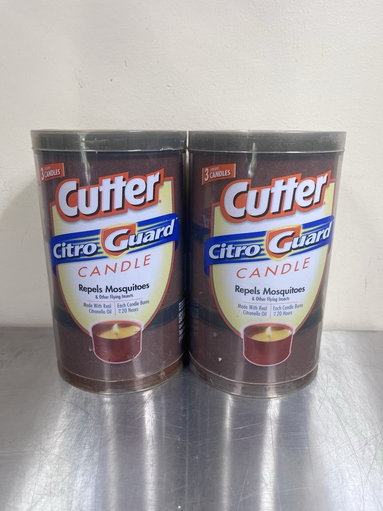 Cutter Citro Guard Citronella Candle Repels Mosquitoes Burns Up to 20hrs 6 pack