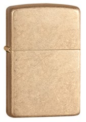 Zippo Armor Tumbled Brass Windproof Pocket Lighter, 28496