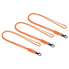 3pcs 19″ Paracord Lanyard Lobster Clasp Necklace Badge Holder Strap Cord, Orange