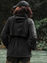 Yousify Womens Rain Jackets Lightweight Waterproof Raincoat Medium, Black