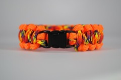 550 Paracord Survival Bracelet Cobra Orange/Phoenix Sunrise «Made in the USA»