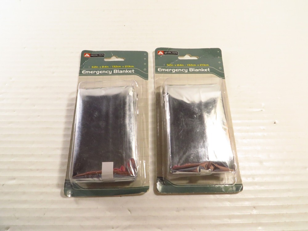 Ozark Trail Emergency Blanket 52in X 84in, 2 Pack Bundle