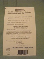Uncle Bill’s Sliver Gripper TWEEZER, Keychain – Black Oxide – EDC/Survival Tool