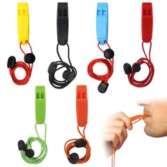 6 Piece Emergency Whistle, Safety Whistle, Signal Whistle, Whistle, with Ve…