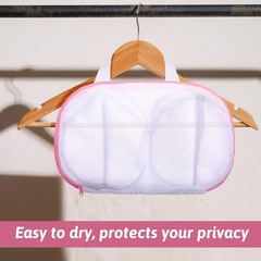 Bra Washing Bags for Laundry, 2 Pcs Laundry 93 cubic inches, Pink